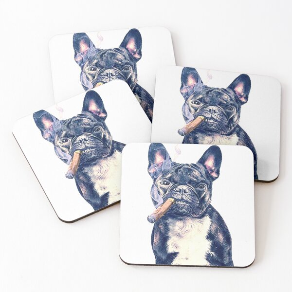 Item preview, Blue Smoking Frenchie designed and sold by Most-Mysterious.