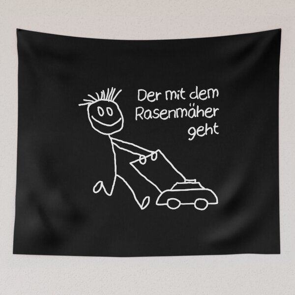 Item preview, The one who walks with the lawnmower Funny garden saying designed and sold by Designer-Girl.