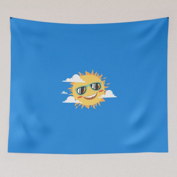 Item preview, Summer Fun Adventure is here, Funny Hello Sunshine Smiling Sun with Glasses designed and sold by InspiredForever.