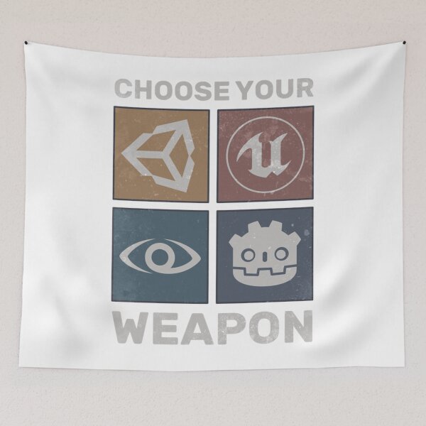 Item preview, Choose Your Weapon - Game Engine - Black   designed and sold by CandleDoll.