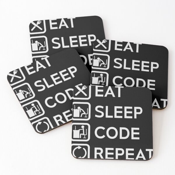 Item preview, Eat Sleep Code Repeat    designed and sold by CandleDoll.