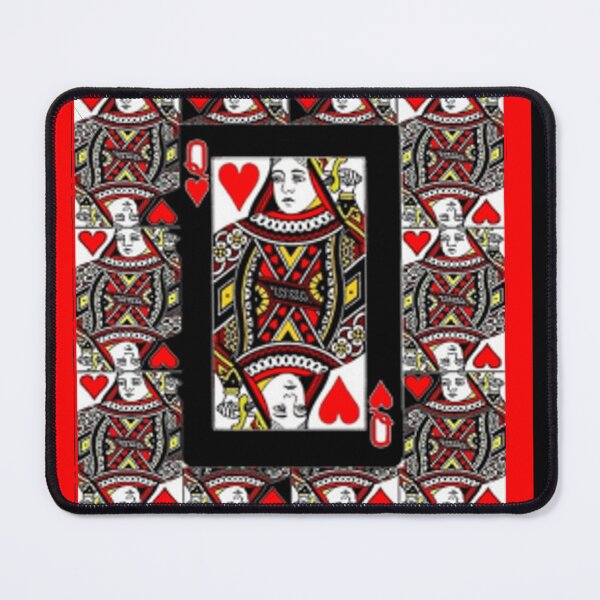 Item preview, CASINO RED QUEEN OF HEARTS PATTERN RED-BLACK ART designed and sold by sharlesart.