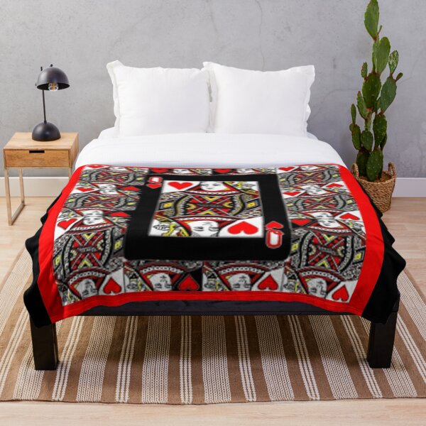 Item preview,  CASINO RED QUEEN OF HEARTS PATTERN RED-BLACK  ART designed and sold by sharlesart.