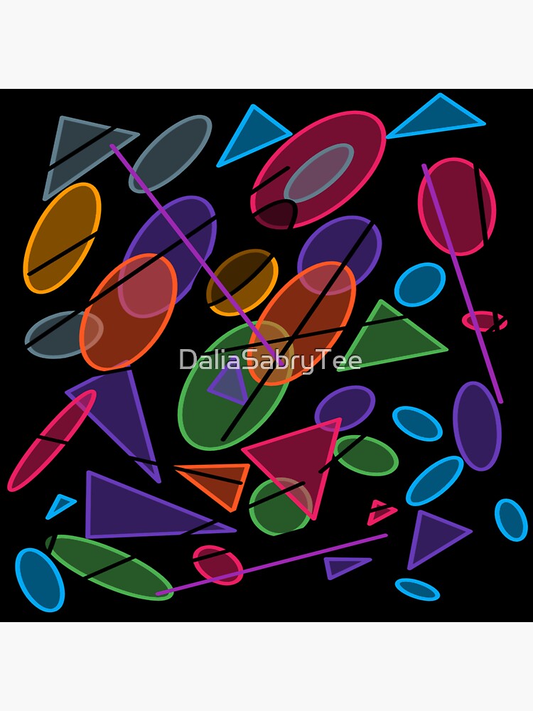 Geometric Shapes Sticker For Sale By Daliasabrytee Redbubble