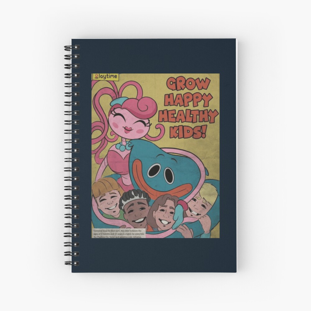 Mommy Long Legs Poppy Playtime Chapter 2 Spiral Notebook By X1vectorgraphic Redbubble 