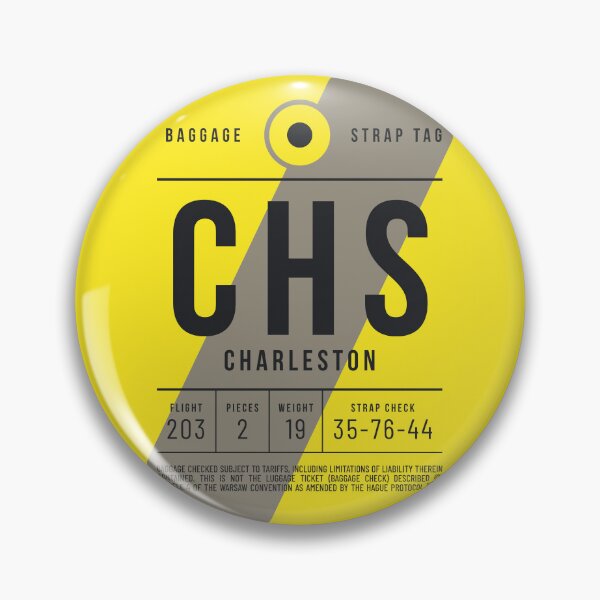 Artikelvorschau, Gepäckanhänger E - CHS Charleston South Carolina USA entworfen und verkauft von VoodooCircus.