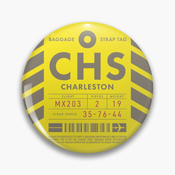 Artikelvorschau, Gepäckanhänger D - CHS Charleston South Carolina USA entworfen und verkauft von VoodooCircus.