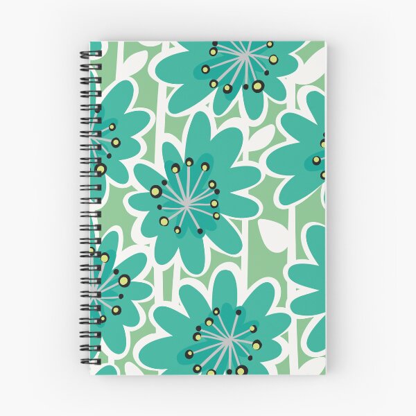 Item preview, Fun Flower Power Retro Style Flowers pattern in a querky style, yellow , pink , turquoise , white and green designed and sold by marina63.