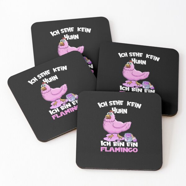 Item preview, Flamingo pink chicken cartoon designed and sold by sbachstroem.