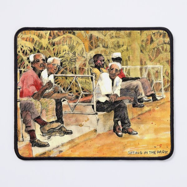 Item preview, Old Men Sitting And Talking In The Neighborhood Park designed and sold by DonSylvester.