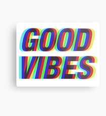 Good Vibes Techicolor Metal Print