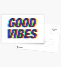 Good Vibes Techicolor Postcards