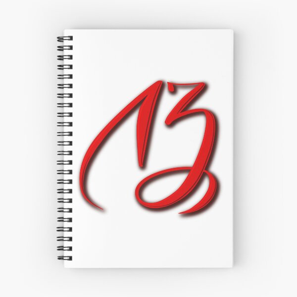 Item preview, Red calligraphy number 13 designed and sold by RinaGArt.