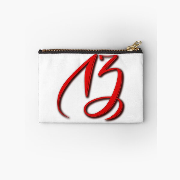 Item preview, Red calligraphy number 13 designed and sold by RinaGArt.