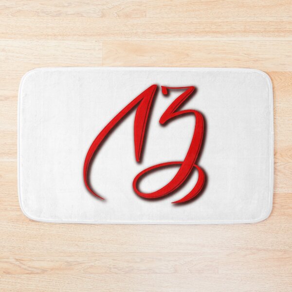 Item preview, Red calligraphy number 13 designed and sold by RinaGArt.
