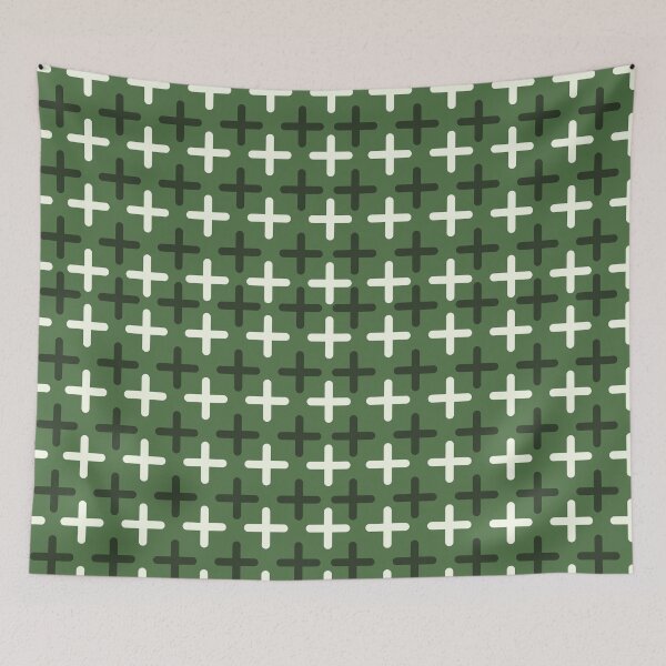 Item preview, Green black and white cross pattern  designed and sold by DemonicGloom.
