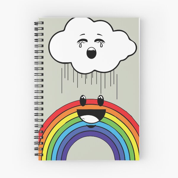 Item preview, HAPPY RAINBOW SAD CLOUD designed and sold by ROCK'EM SOCK'EM LOGO'S.