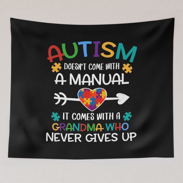 Item preview, Autism Grandma Love Autistic Kids Autism Awareness Puzzle designed and sold by HaaChris-Artis.