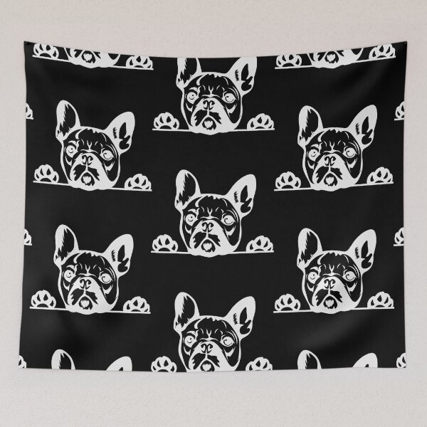Item preview, Frenchie Outline White designed and sold by Most-Mysterious.