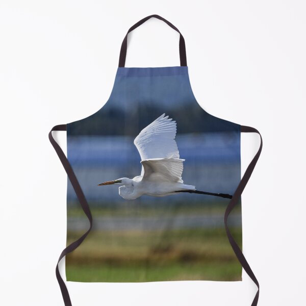Item preview, Great Egret Flying Over Wetlands designed and sold by bayberrygal.