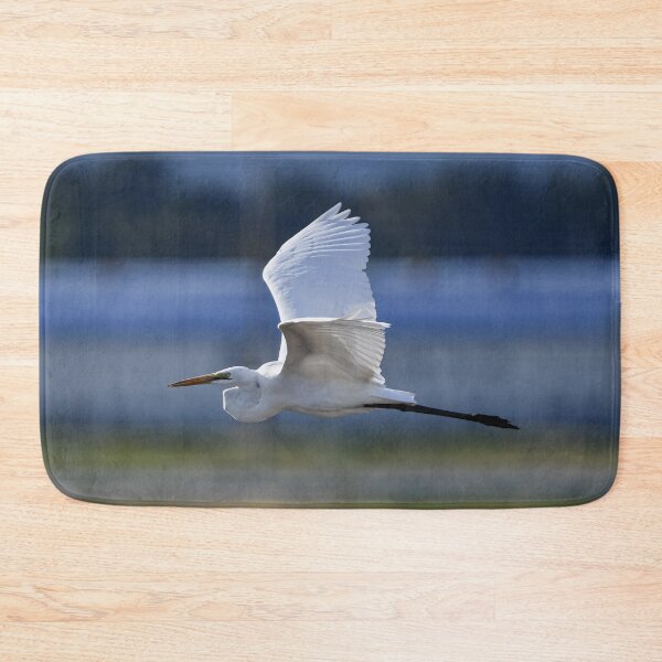 Item preview, Great Egret Flying Over Wetlands designed and sold by bayberrygal.