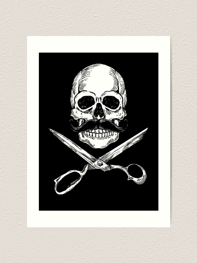 Barber Jolly Roger Art Print for Sale by ZugArt