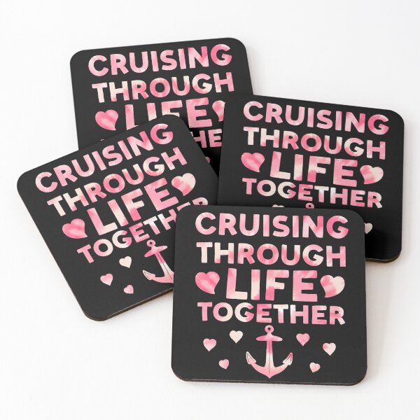 Item preview, Cruising through life together honeymoon Tie Dye Print For Couples Husband And Wife Cruise Trip  designed and sold by JokeGysen.