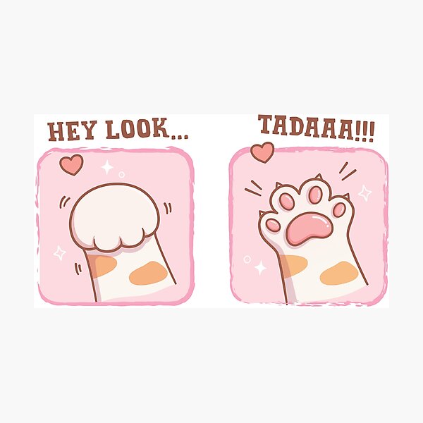Item preview, Ta Da - Cute Pink Cat Paw designed and sold by Abhishek Goldar.