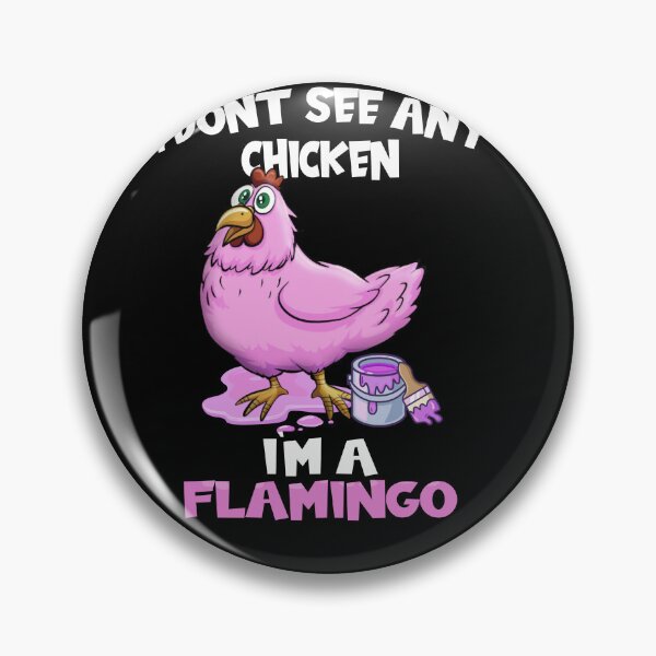 Item preview, Funny Flamingo Pink Chicken Cartoon designed and sold by sbachstroem.