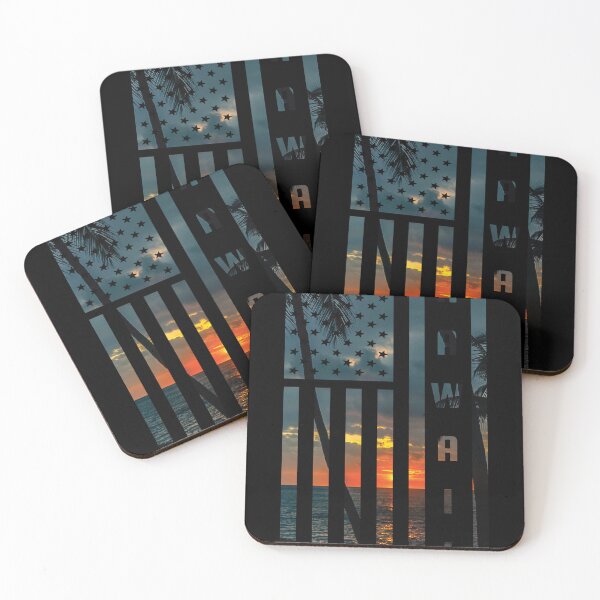 Item preview, Hawaii Sunset American Flag Honolulu Hawaiian Island designed and sold by wanasak.