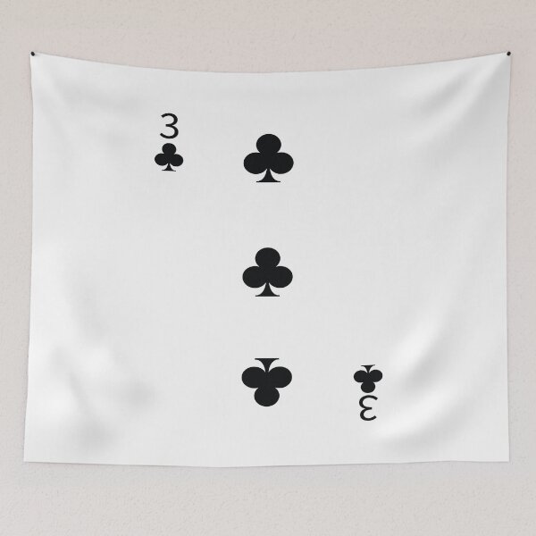 Item preview, Three of Clubs Playing Card Poker Card designed and sold by johnta17.