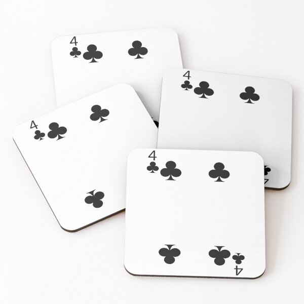 Item preview, Four of Clubs Playing Card Poker Card designed and sold by johnta17.