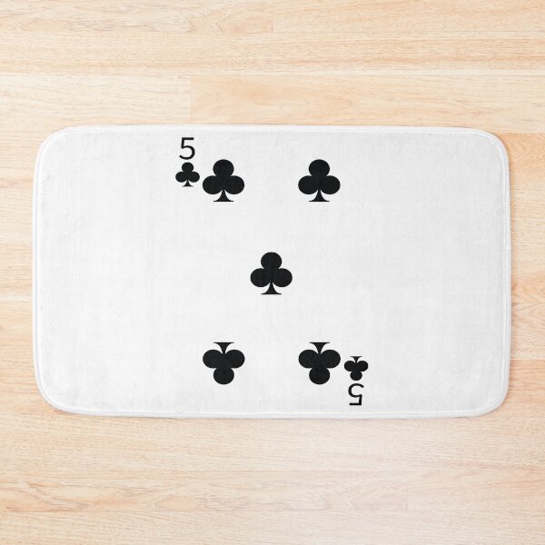 Item preview, Five of Clubs Playing Card Poker Card designed and sold by johnta17.