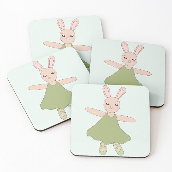 Item preview, Ballerina Bunny Ballet Rabbit Green Dress Dancing Kawaii designed and sold by cashewdays.