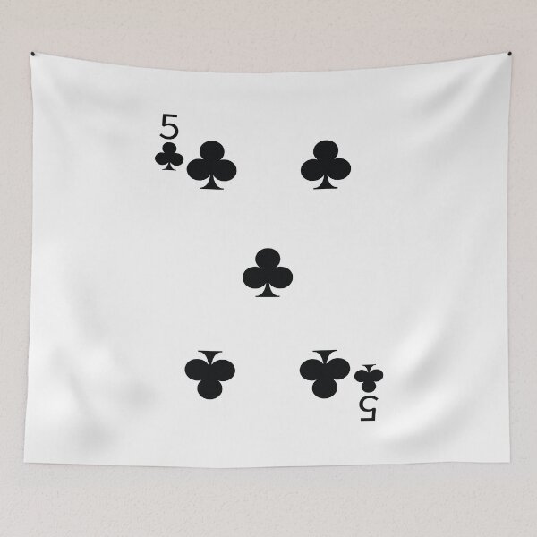 Item preview, Five of Clubs Playing Card Poker Card designed and sold by johnta17.
