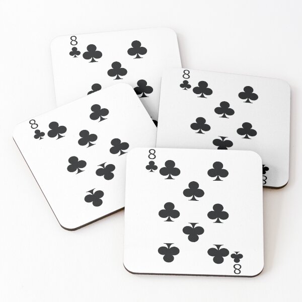 Aperçu de l'œuvre Carte à jouer huit de trèfle Carte de poker créée et vendue par johnta17.