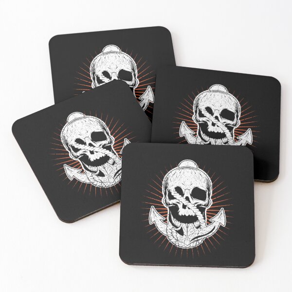 Item preview, Anchor and skull boat captain Maritime skeleton designed and sold by shurikaner.
