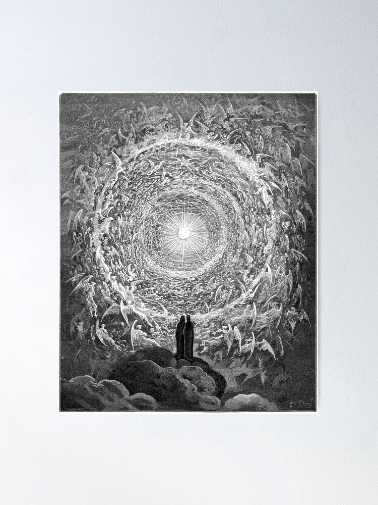 Gustave Dore. The Empyrean. Paradiso Canto 31. Dante Alighieri The Divine Comedy Poster