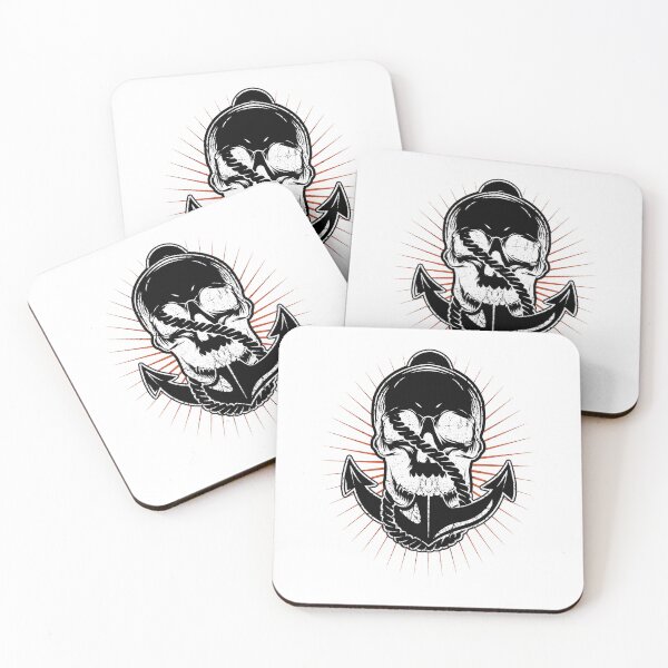 Item preview, Anchor and skull boat captain Maritime skeleton designed and sold by shurikaner.