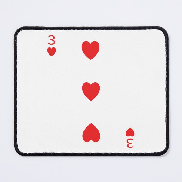 Item preview, Three of Hearts Playing Card Poker Card designed and sold by johnta17.