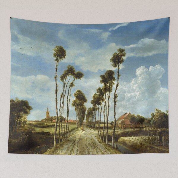 Item preview, The Avenue at Middelharnis by Meindert Hobbema (1689) designed and sold by allhistory.