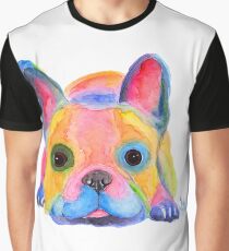 French Bulldog PRiNT ' AM I FRENCH ? ' by Shirley MacArthur Graphic T-Shirt