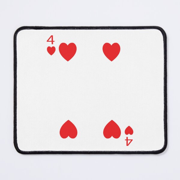 Item preview, Four of Hearts Playing Card Poker Card designed and sold by johnta17.