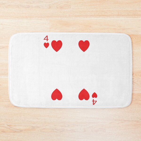 Item preview, Four of Hearts Playing Card Poker Card designed and sold by johnta17.