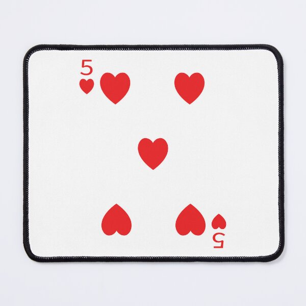 Item preview, Five of Hearts Playing Card Poker Card designed and sold by johnta17.