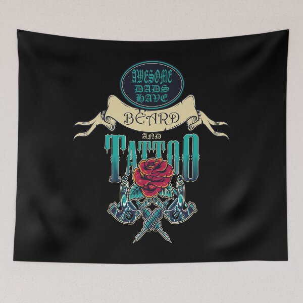 Item preview, Awesome Dads Have Tattoos and Beards Father's Day  designed and sold by Yonshop.