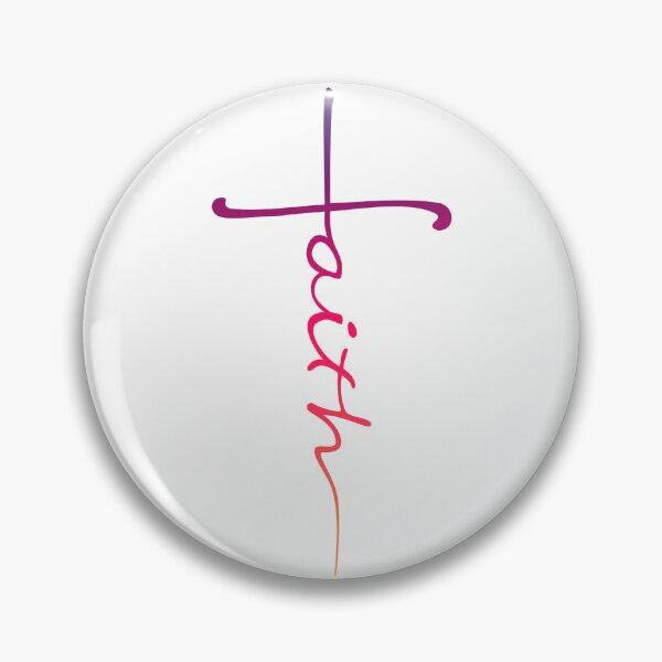 Vista previa del artículo con la obra «Faith — Christian Faith Cross "Calidad Premium (Púrpura Naranja)"», diseñado y vendido por ComeToJesus.