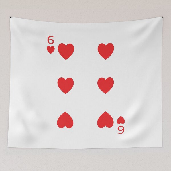 Item preview, Six of Hearts Playing Card Poker Card designed and sold by johnta17.