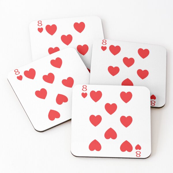 Aperçu de l'œuvre Carte à jouer huit de cœurs Carte de poker créée et vendue par johnta17.