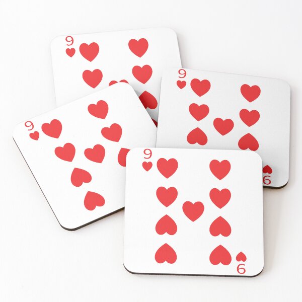 Item preview, Nine of Hearts Playing Card Poker Card designed and sold by johnta17.